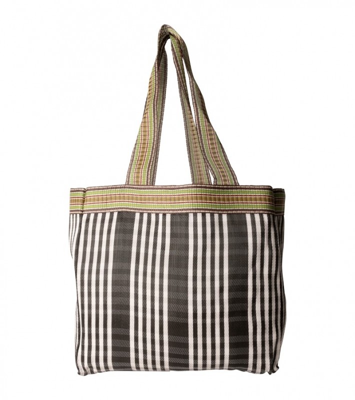 SHOPPIING BAG ZEB BLACK AND WHITE STRIPE SHOPPIING BAG ZEB BLACK AND WHITE STRIPE